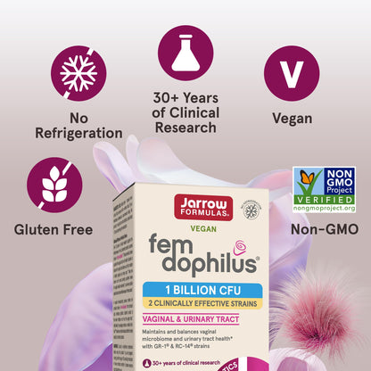 Fem Dophilus probiotic capsules ingredient list and supplement facts