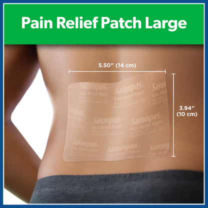 Salonpas Pain Relief Patch showing 12 hour relief benefits