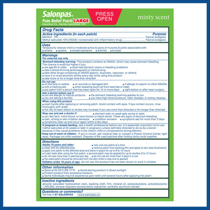 Authentic USA imported Salonpas packaging