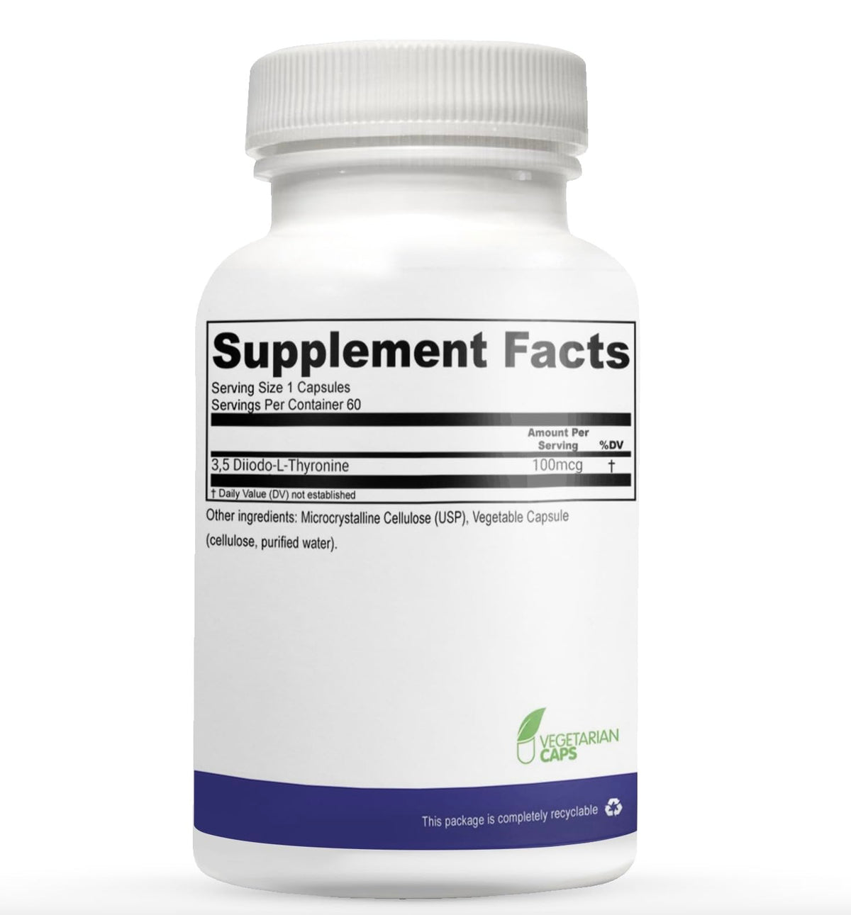 Complete packaging of Epothex Bioidentical T2 wellness capsules