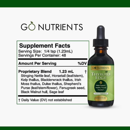 Go Nutrients non GMO vegan friendly thyroid support drops lifestyle presentation