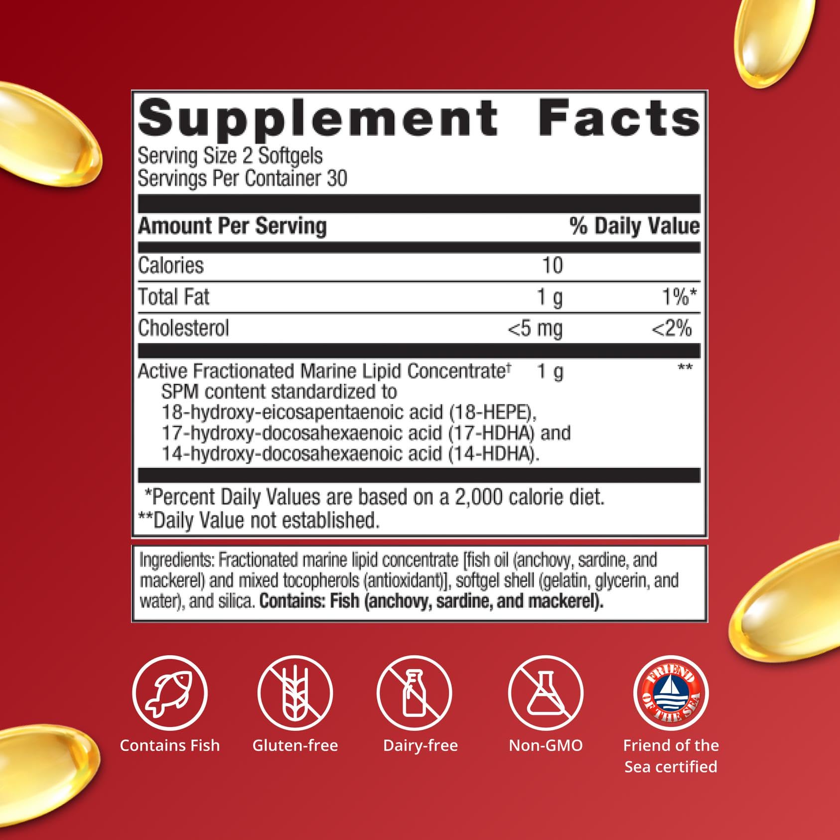 Close up of Metagenics SPM Active 60 softgels bottle