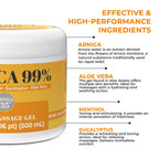 Texture of Arnica 35 lightweight non-greasy massage gel