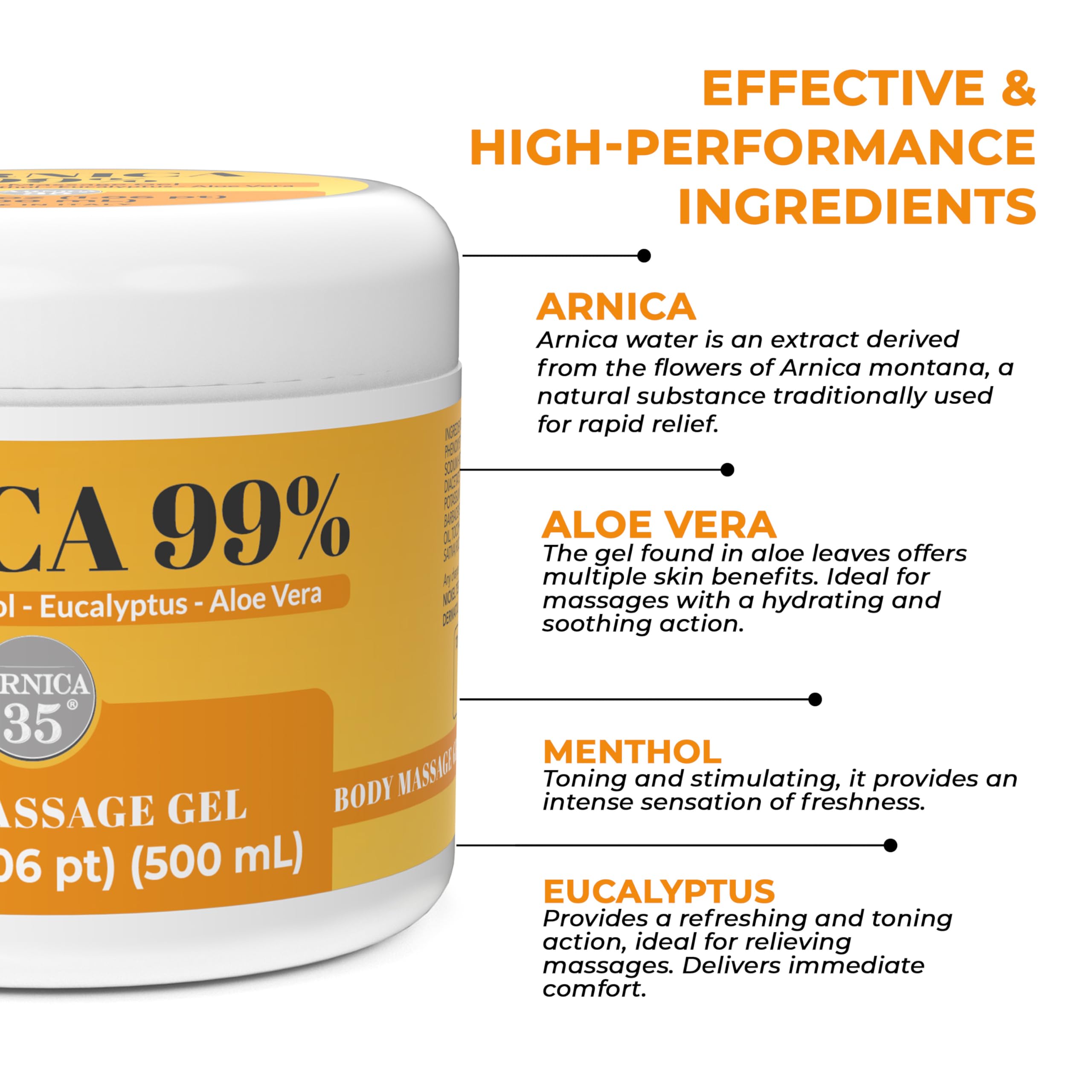 Texture of Arnica 35 lightweight non-greasy massage gel