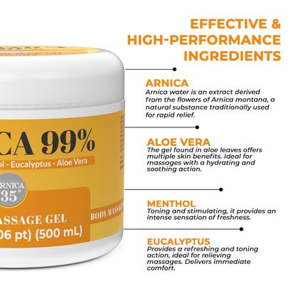 Texture of Arnica 35 lightweight non-greasy massage gel