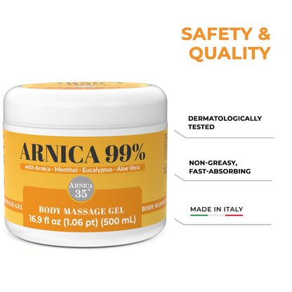 Arnica 35 gel application on neck and shoulder area
