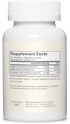 Clear Formulas thyroid support capsules side bottle view