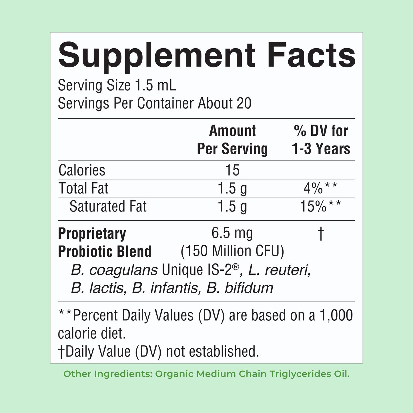 MaryRuth Organics CoComelon liquid probiotic 150 million CFU formulation facts