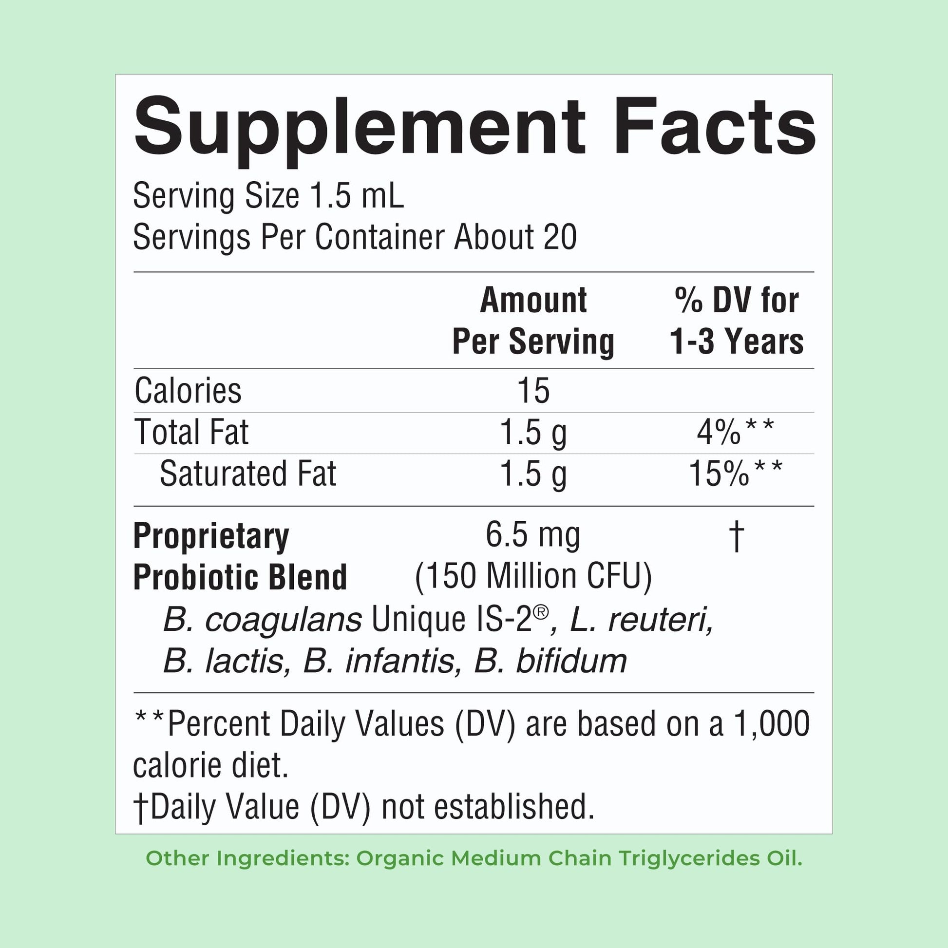 MaryRuth Organics CoComelon liquid probiotic 150 million CFU formulation facts
