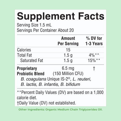 MaryRuth Organics CoComelon liquid probiotic 150 million CFU formulation facts