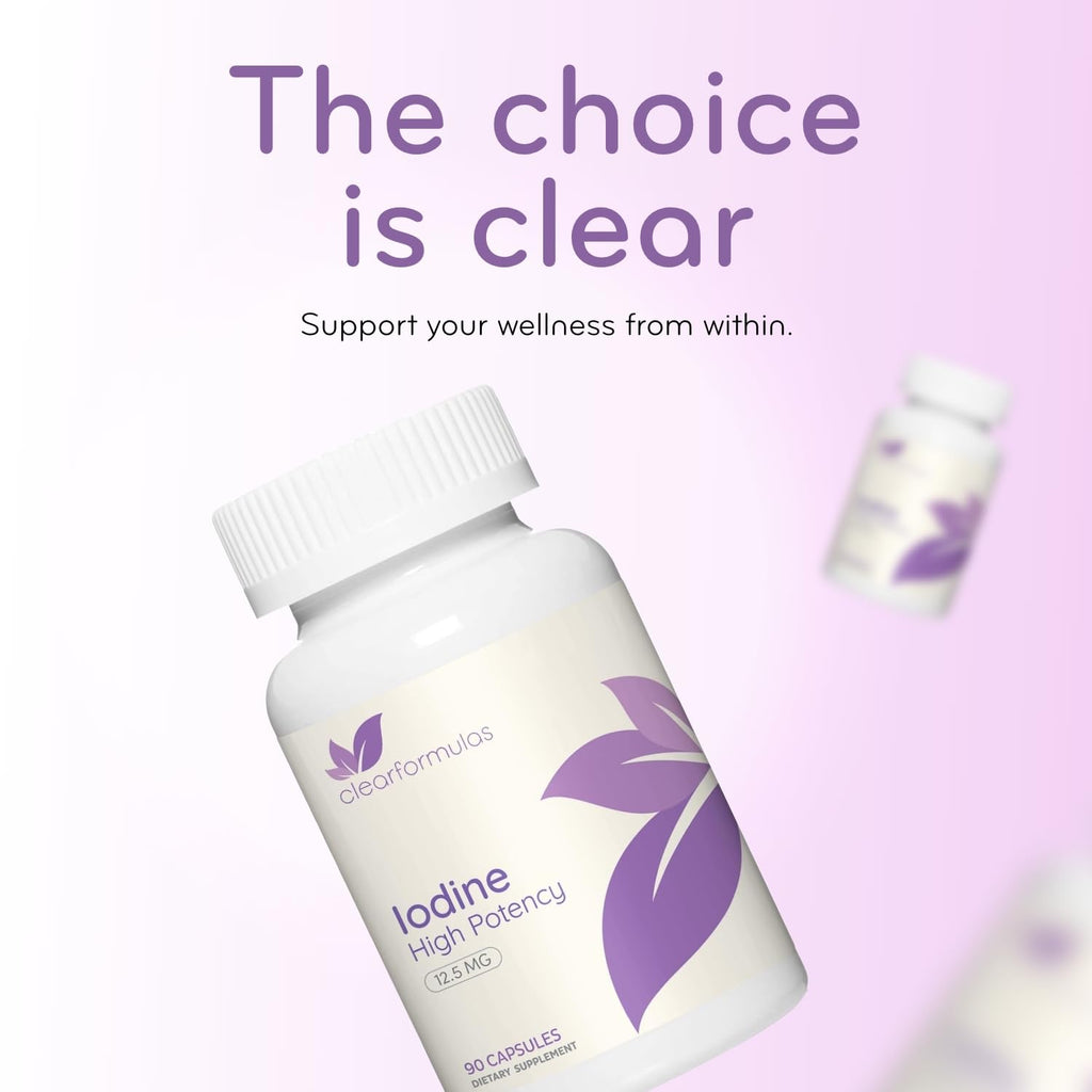 Clear Formulas wellness supplement bottle angled shot