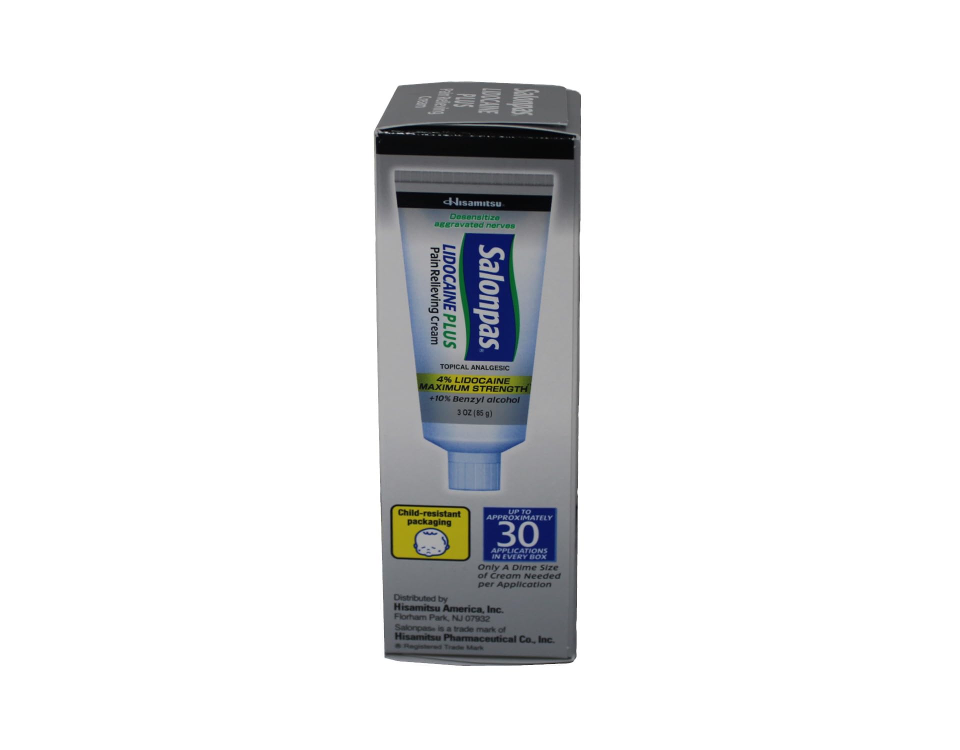 Salonpas Lidocaine Plus Cream packaging details
