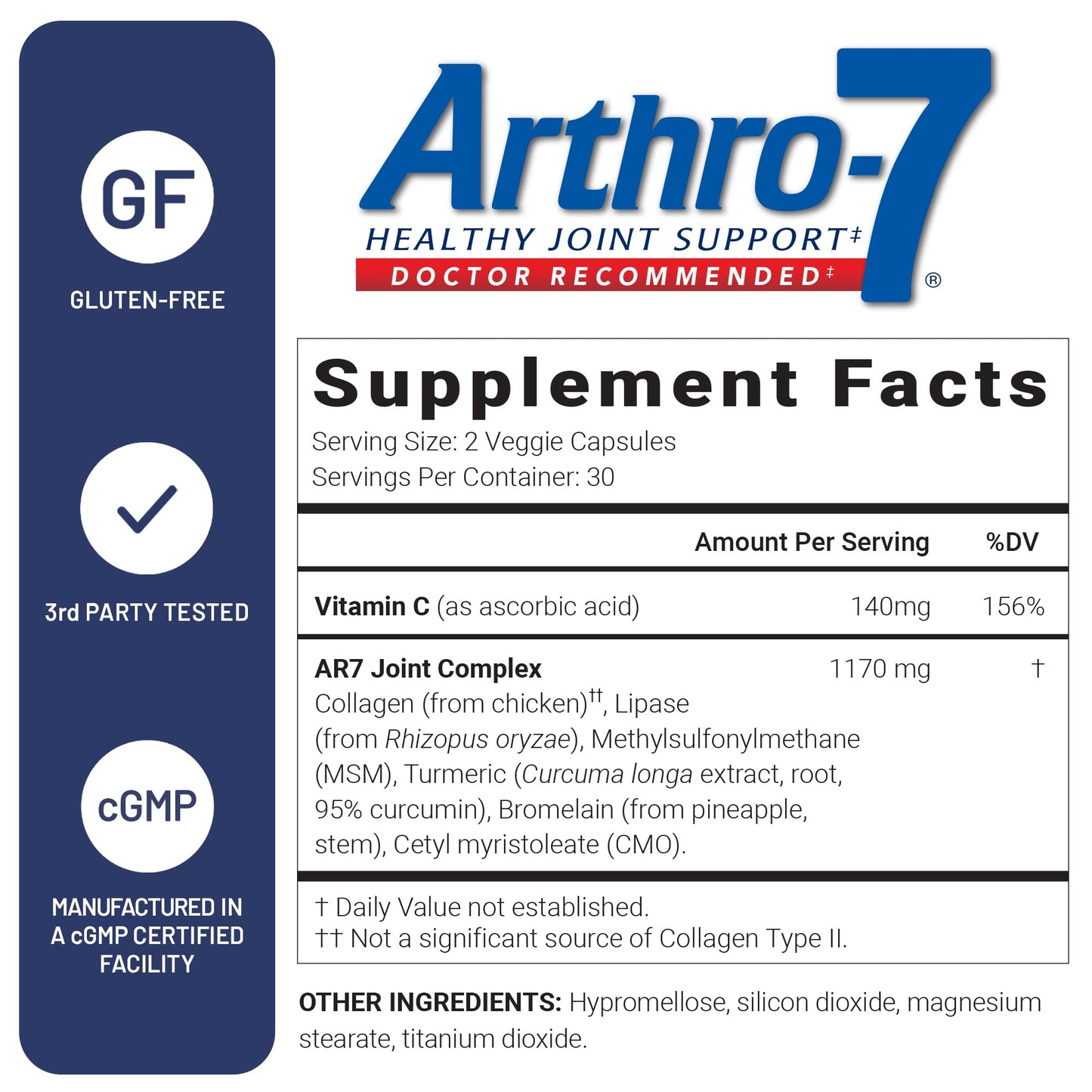 U.S. Doctorsâ€™ Clinical Arthro-7 packaging showing key ingredients