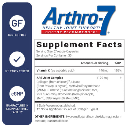 U.S. Doctorsâ€™ Clinical Arthro-7 packaging showing key ingredients