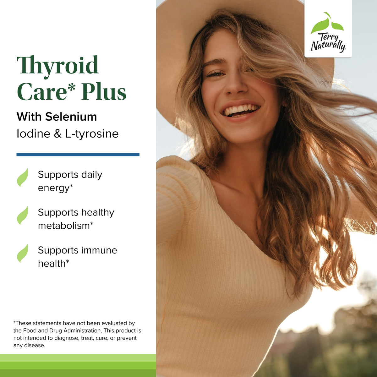 Terry Naturally Thyroid Care Plus capsule bottle packaging