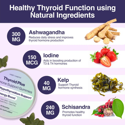 Habit Habitat thyroid health supplements nutritional facts label.