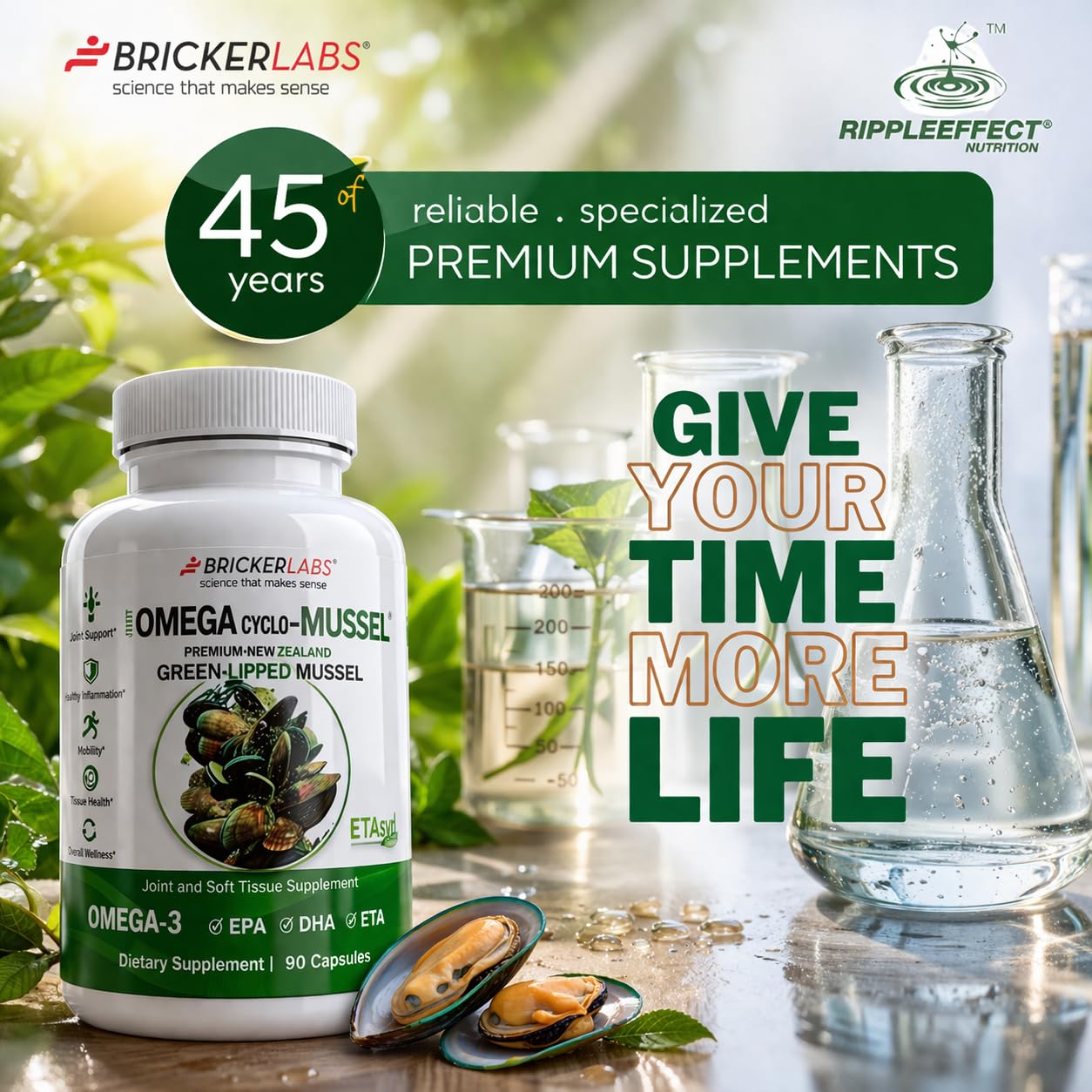 Packaging of premium Green Lipped Mussel joint support supplement