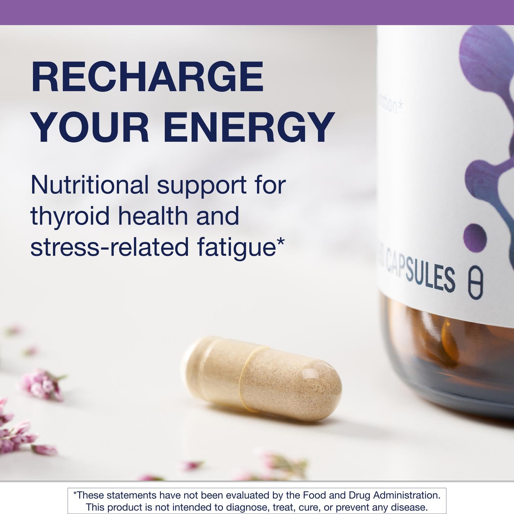 Authentic imported Metagenics thyroid support capsules bottle packaging