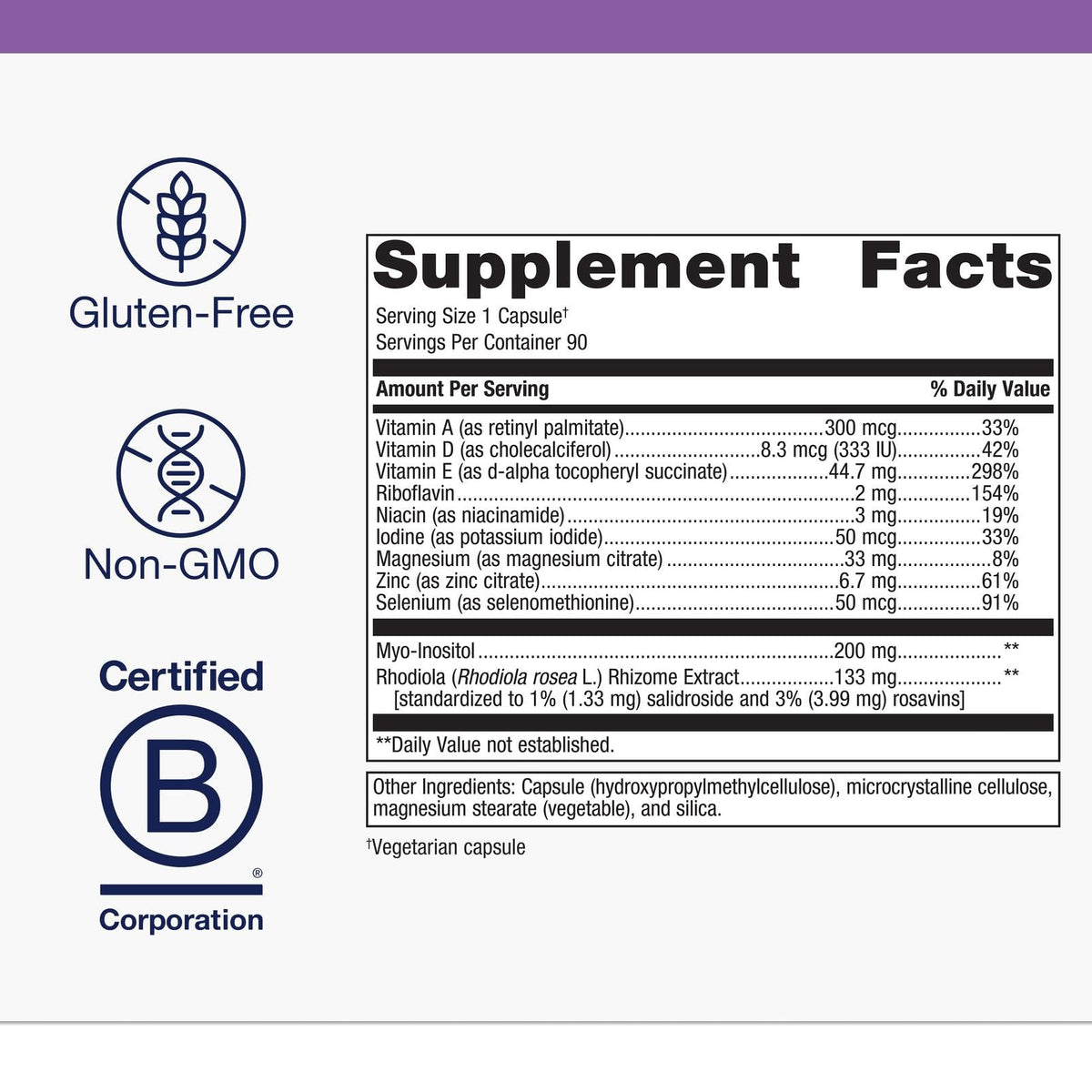 Authentic Metagenics Thyrosol supplement container packaging