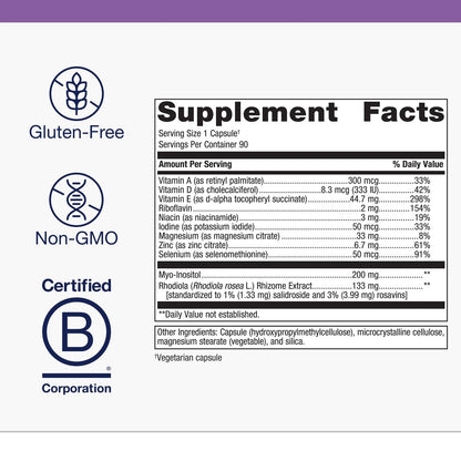 Metagenics Thyrosol dietary supplement for stress related fatigue management