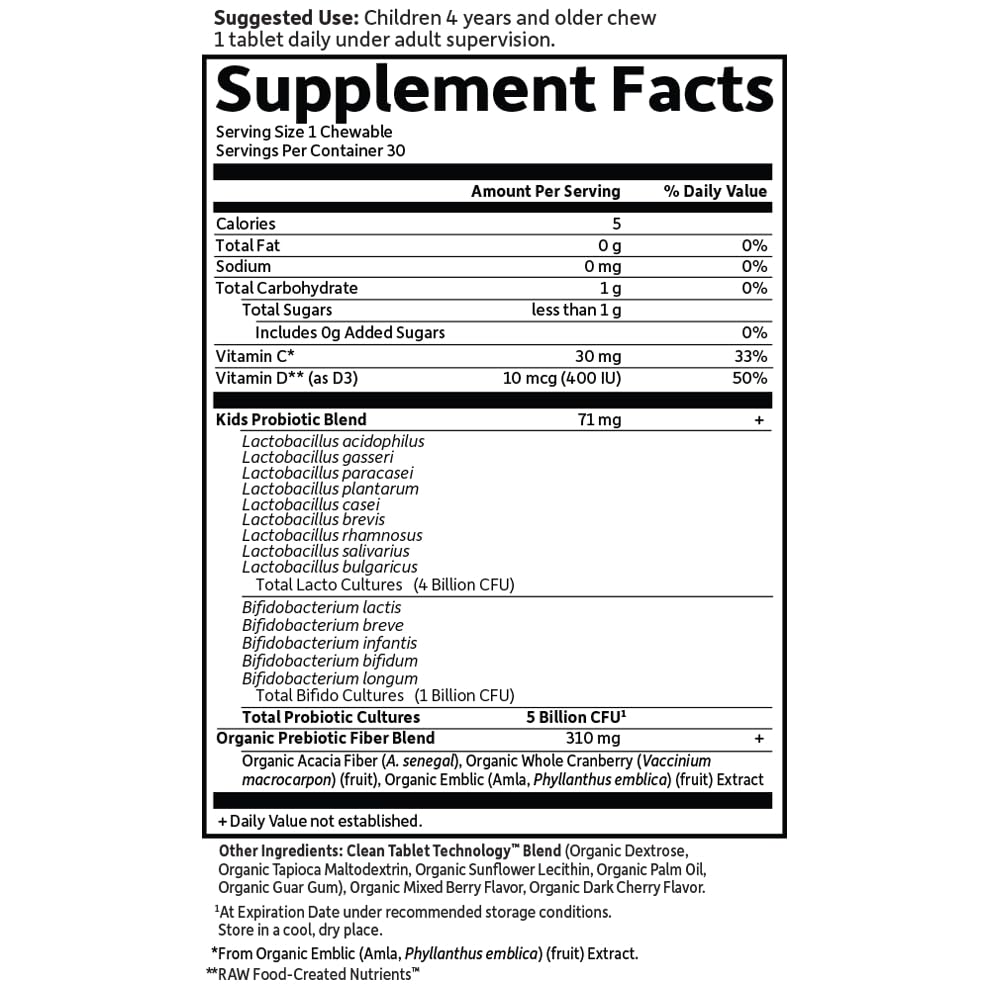 Authentic USA imported children's health supplement bottle on a clean background