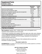 Biotics Research Thyrostim supplement label showing active ingredients