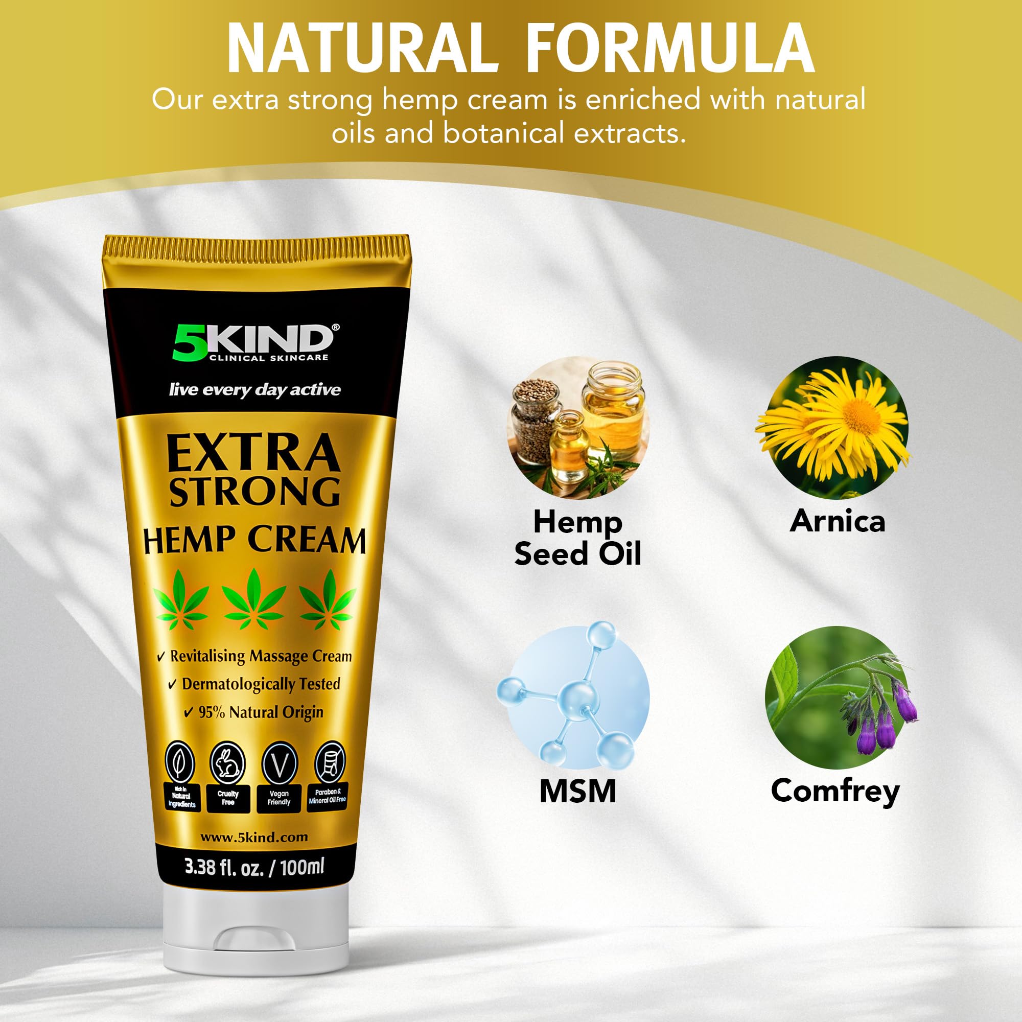 5kind natural massage cream texture and application