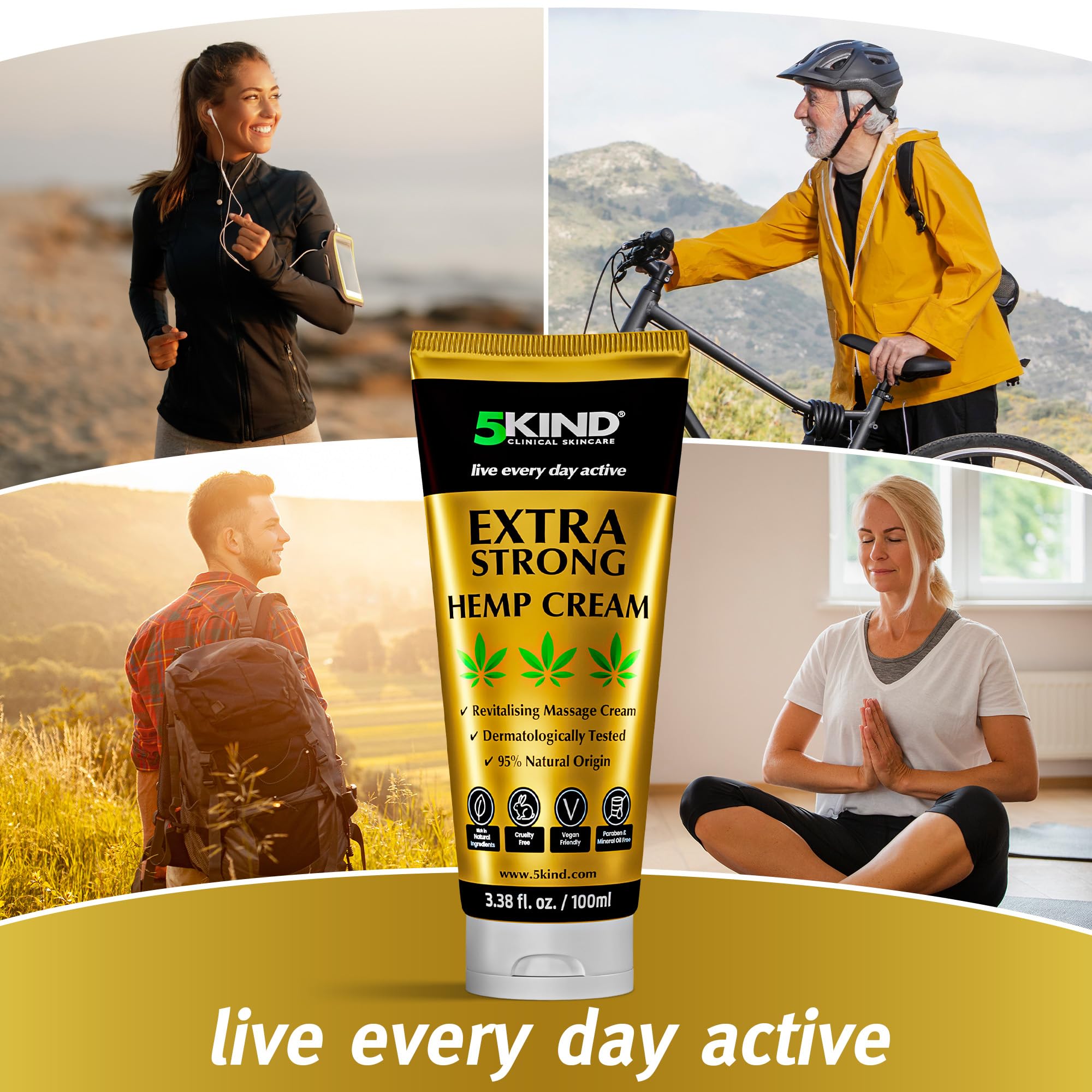 5kind clinical skincare hemp and arnica cooling gel