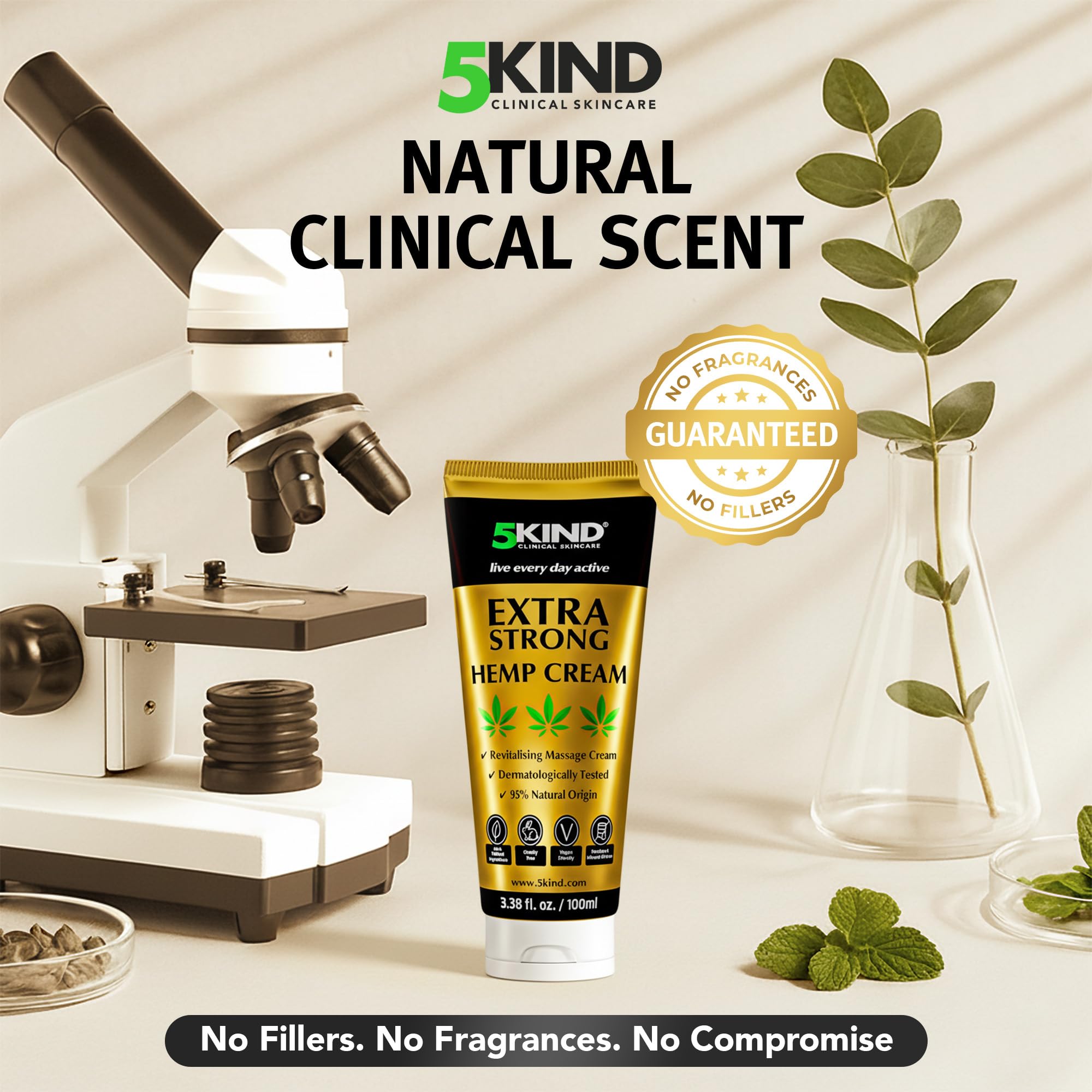 5kind extra strong hemp cream for back and joint massage