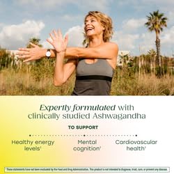 Supplement bottle highlighting premium ingredients like ashwagandha iodine zinc and selenium for metabolic health.