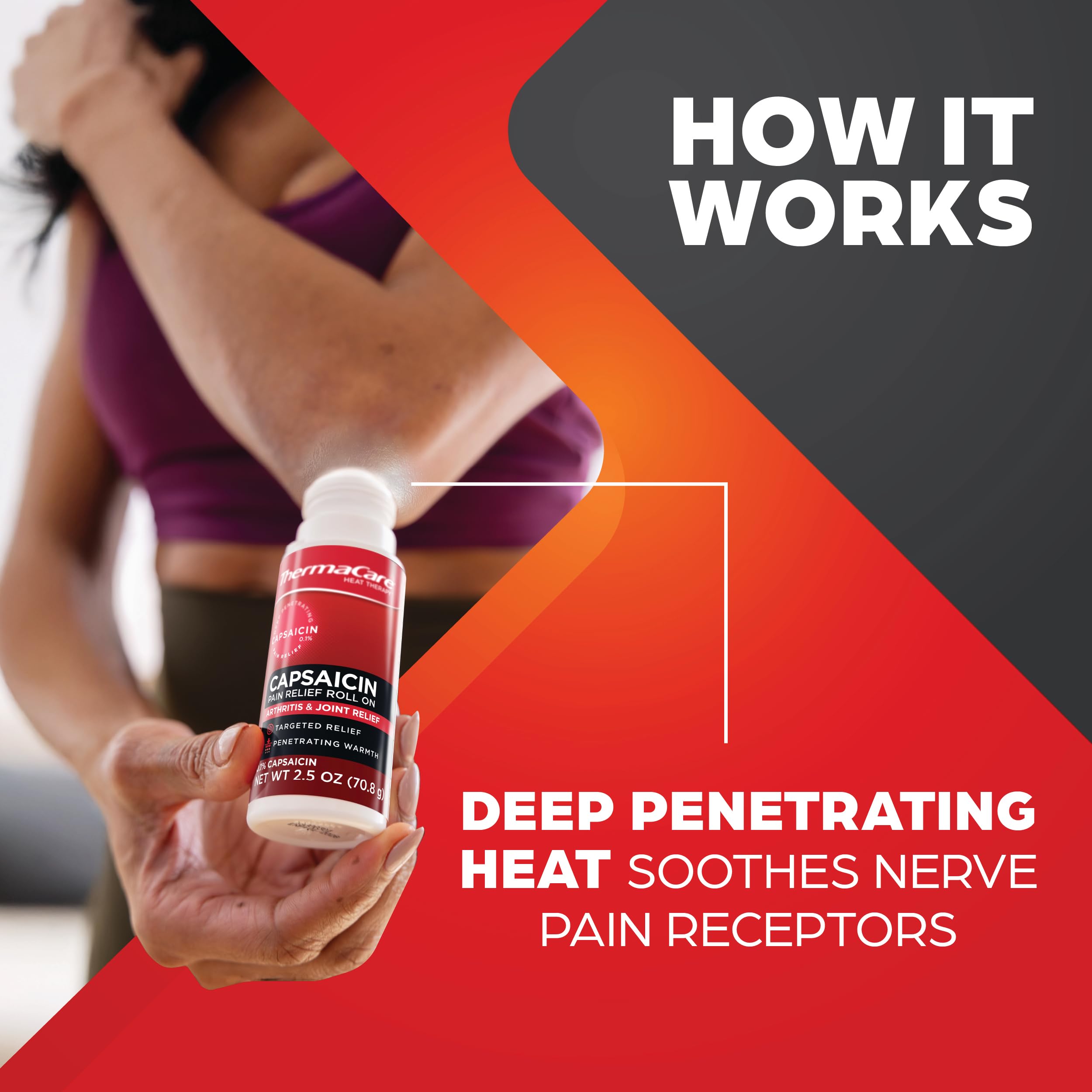 Capsaicin formula roll-on for joint stiffness