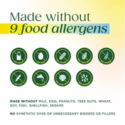 Top angle view of the non GMO allergen free daily nutritional care formula packaging.