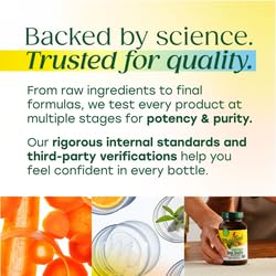 Side label view showing the complete botanical blend including holy basil and L tyrosine.