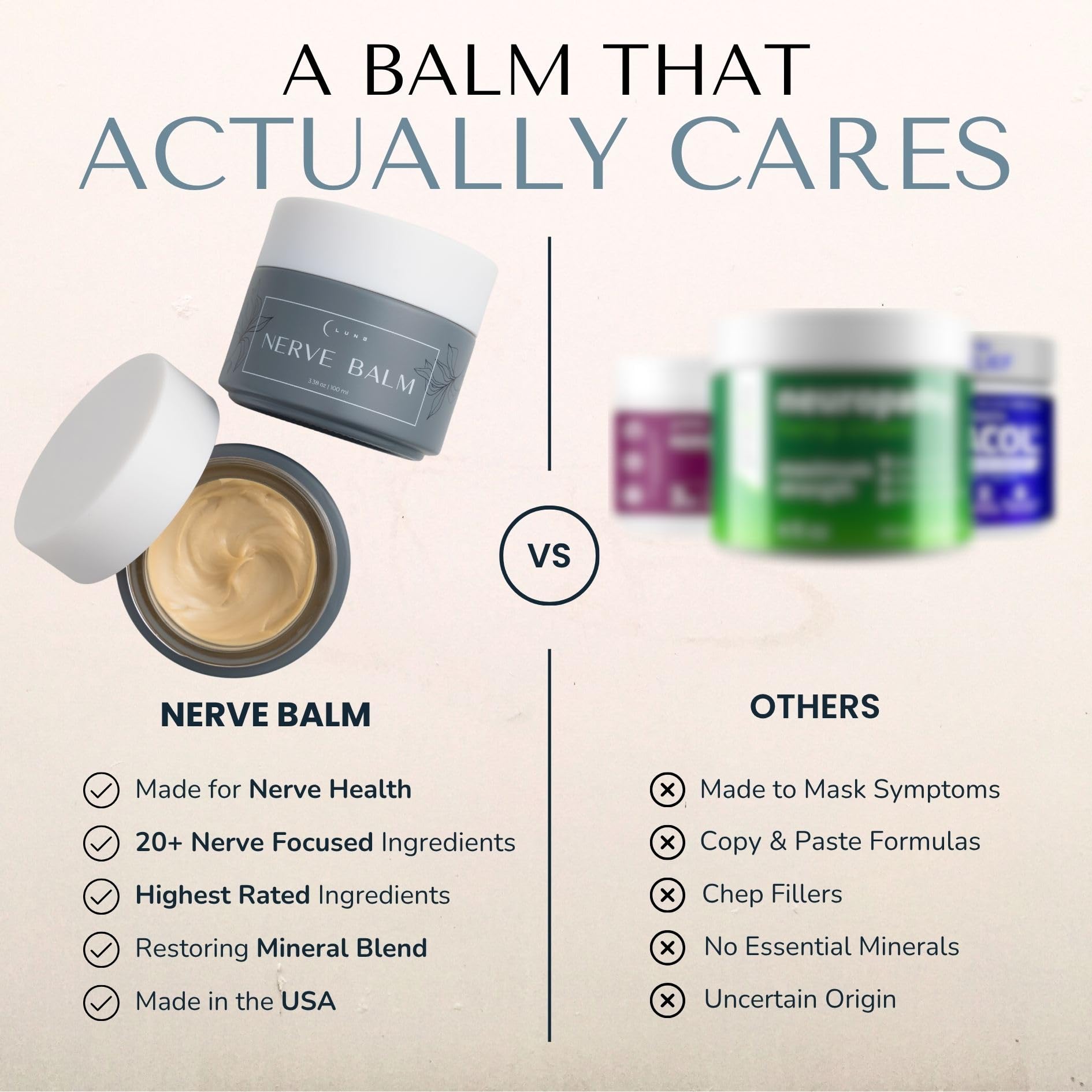 Applying Lune nerve cream to feet for tingling relief