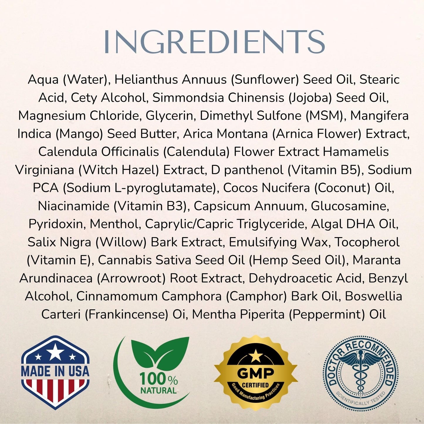 Texture of Lune natural nerve relief balm on skin