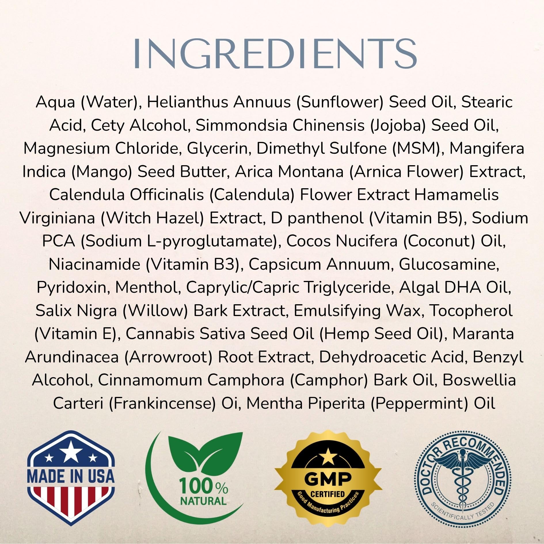 Texture of Lune natural nerve relief balm on skin