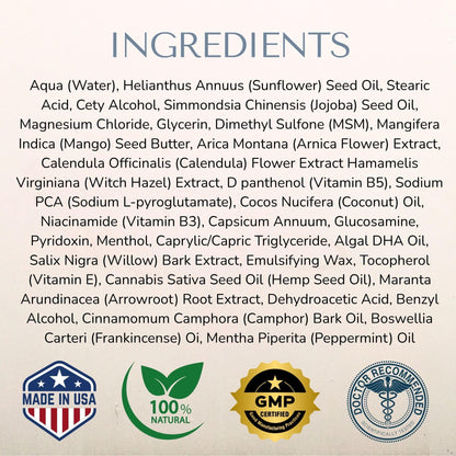 Texture of Lune natural nerve relief balm on skin