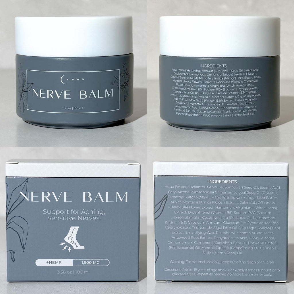 Lune Nerve Balm 3.4 fluid ounce container top view