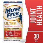 Close up of Move Free Ultra Triple Action 30 tablets box