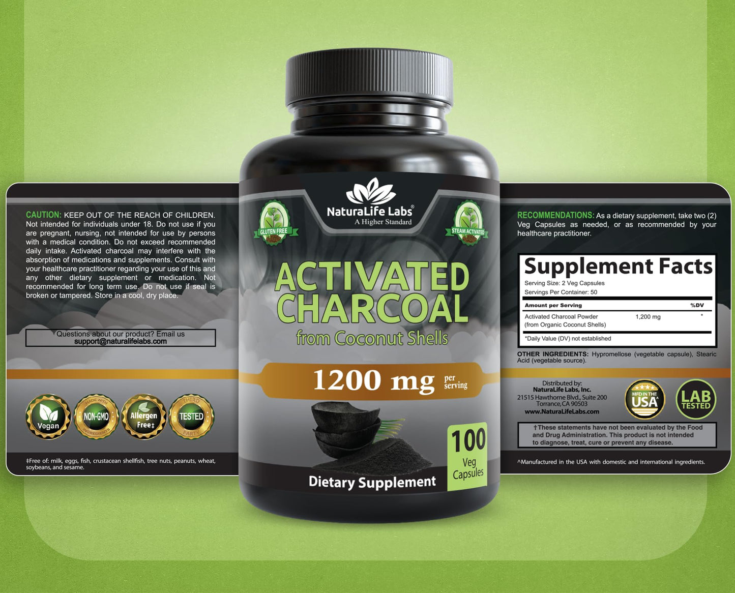 NaturaLife Labs digestive wellness supplement on a clean lifestyle background