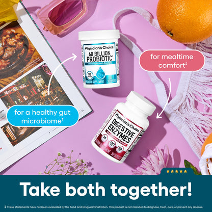 Close up view of the shelf stable delayed release capsules from Physician's Choice Probiotics.