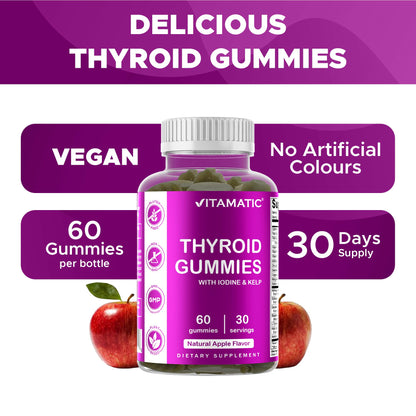 Authentic USA-sourced Vitamatic thyroid supplement dietary facts panel