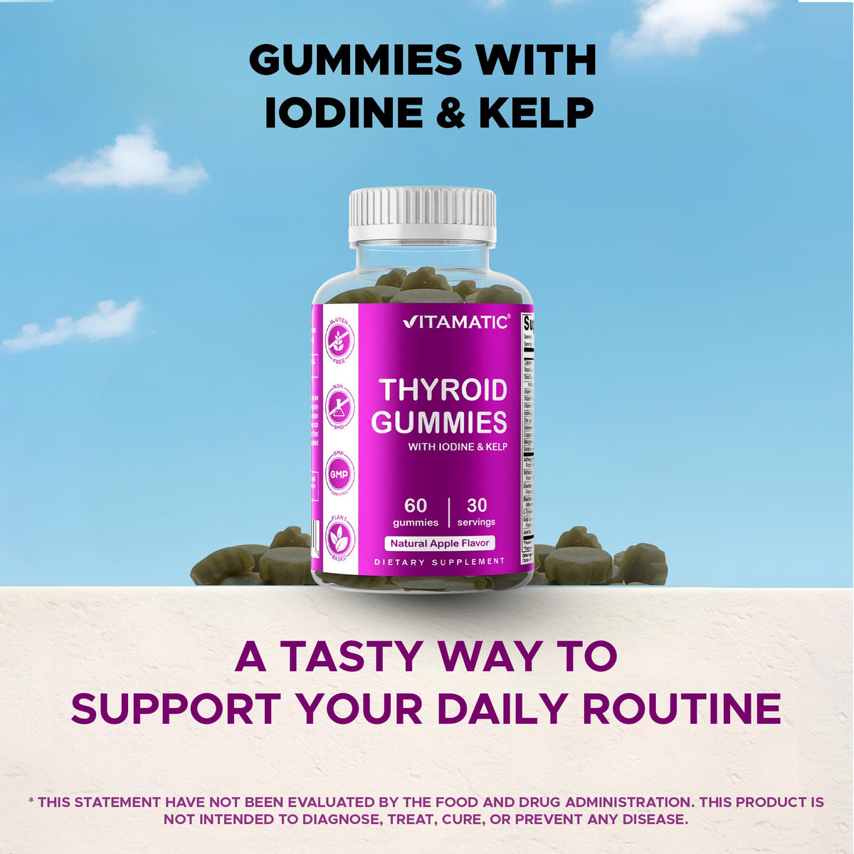 Vitamatic gluten-free and non-GMO thyroid support lifestyle image