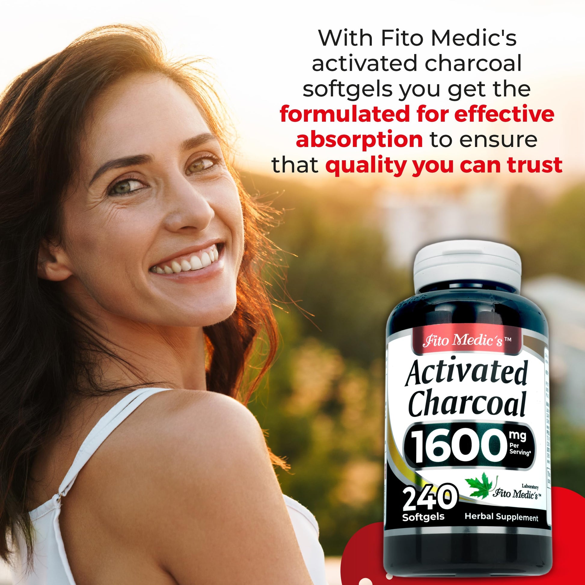 Authentic Fito Medics Lab nutritional charcoal supplement imported from United States