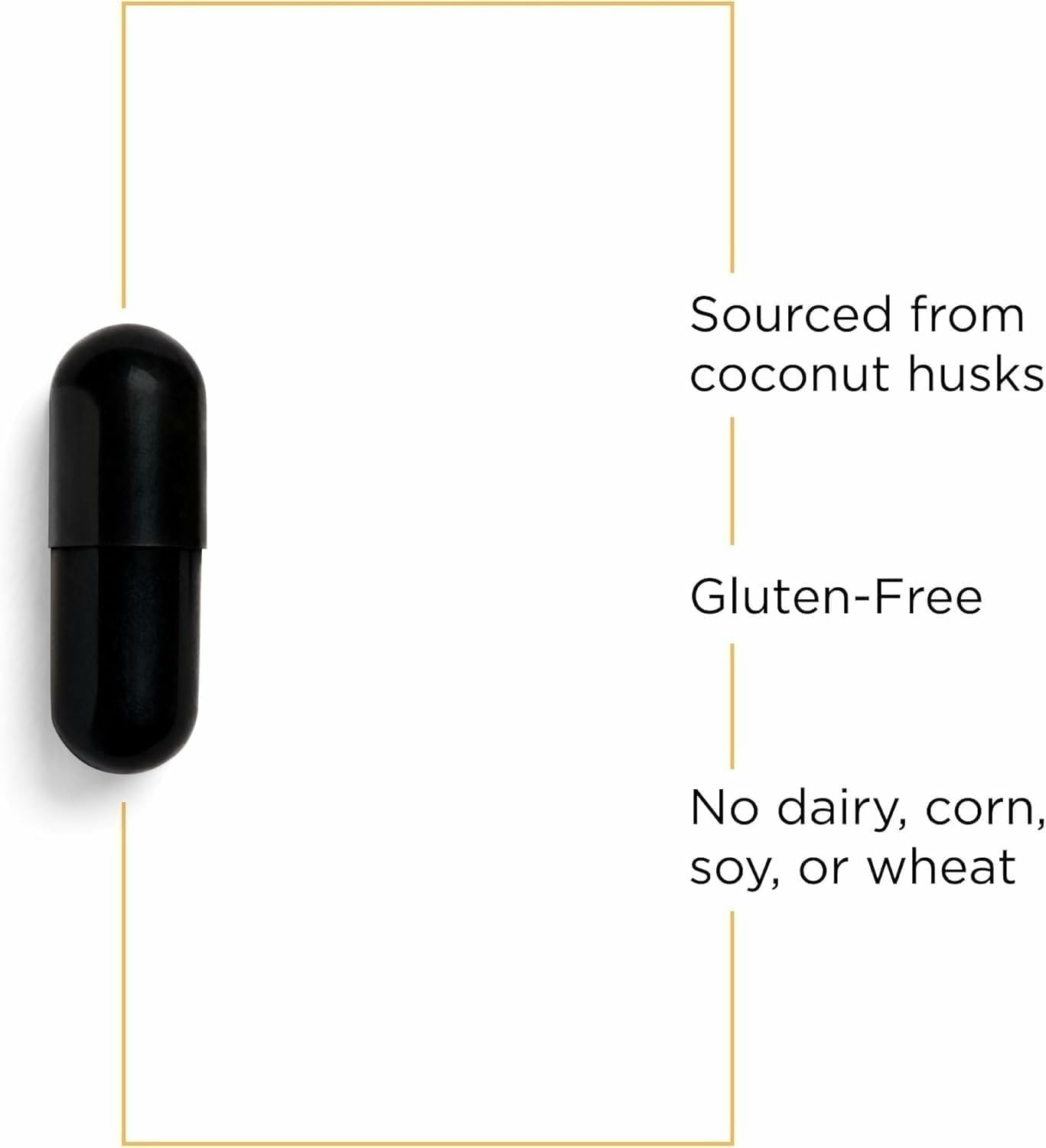 Integrative Therapeutics Activated Charcoal gut health capsules displayed next to the white supplement packaging.