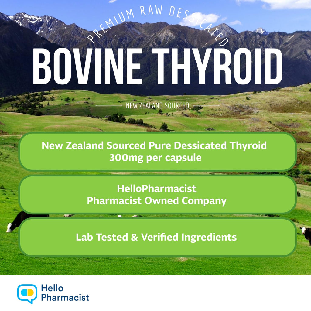 HelloPharmacist grass fed thyroid capsules nutritional facts panel