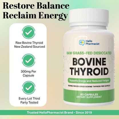 HelloPharmacist imported USA thyroid health supplement top cap seal details