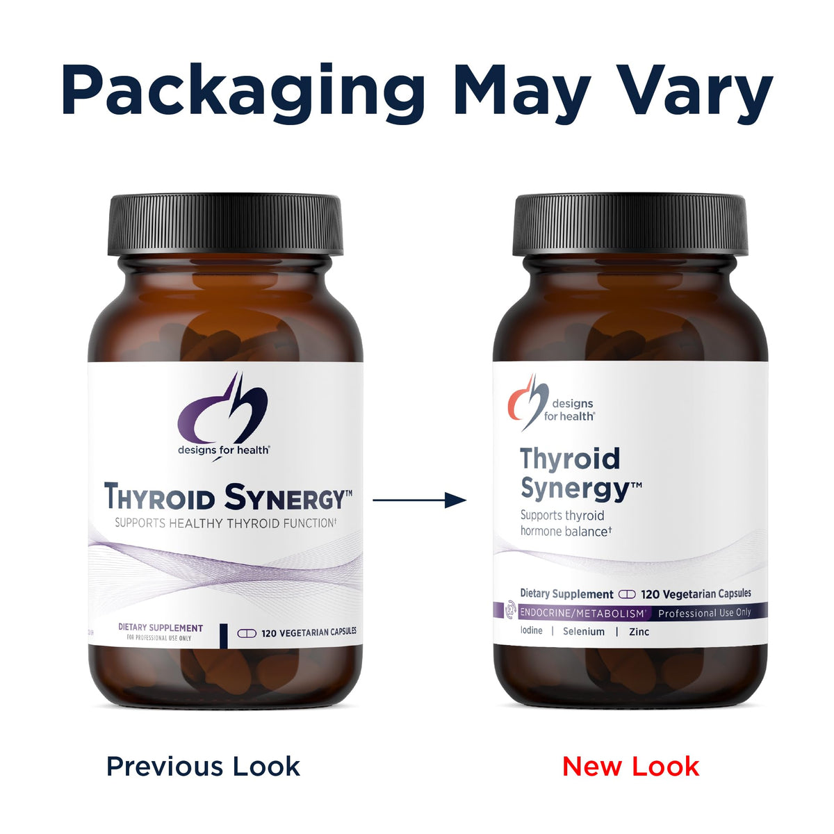 Designs For Health Thyroid Synergy 120 vegetarian capsules packaging