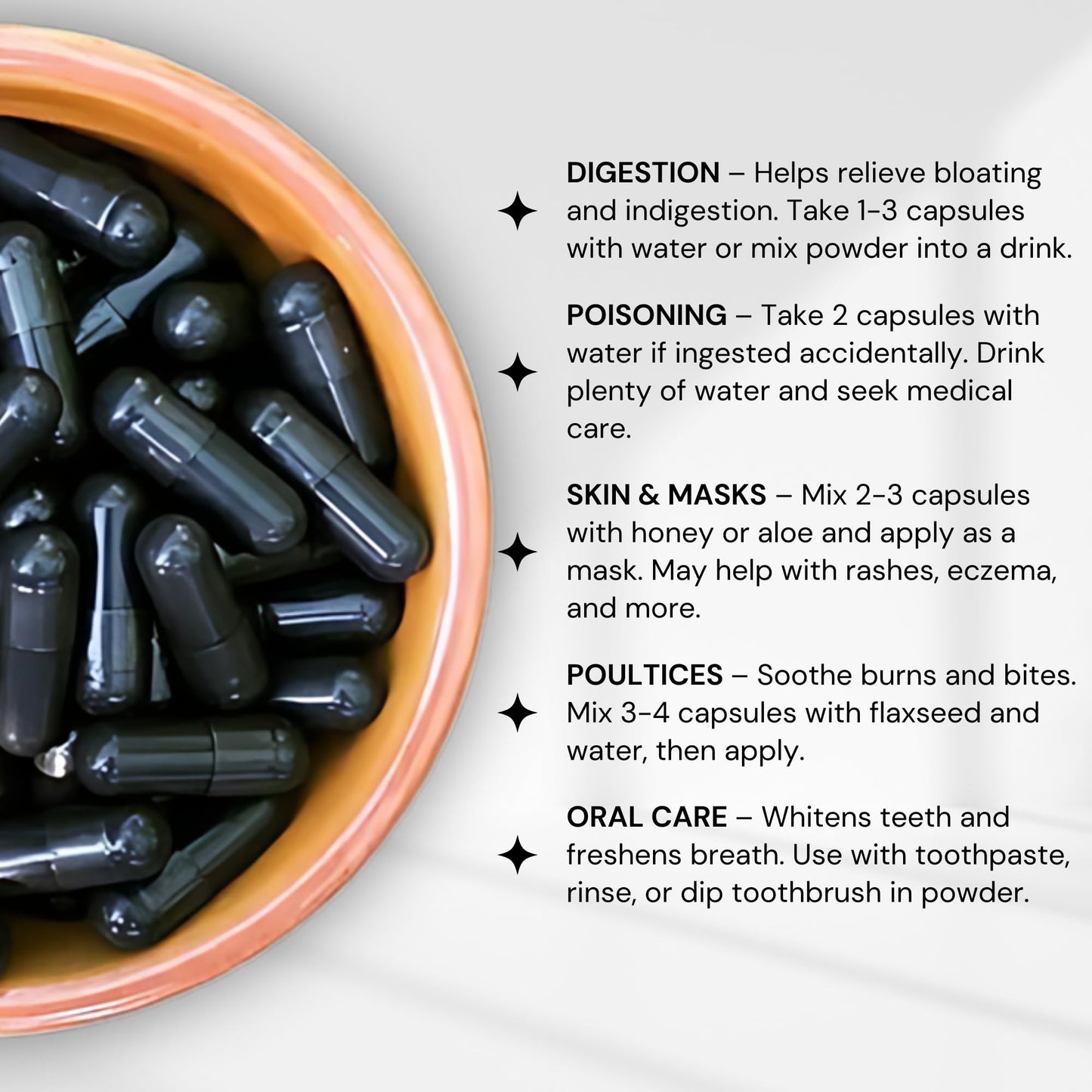 Premium USA imported Schizandu Organics 210 vegetarian capsules for digestive gas and bloating relief