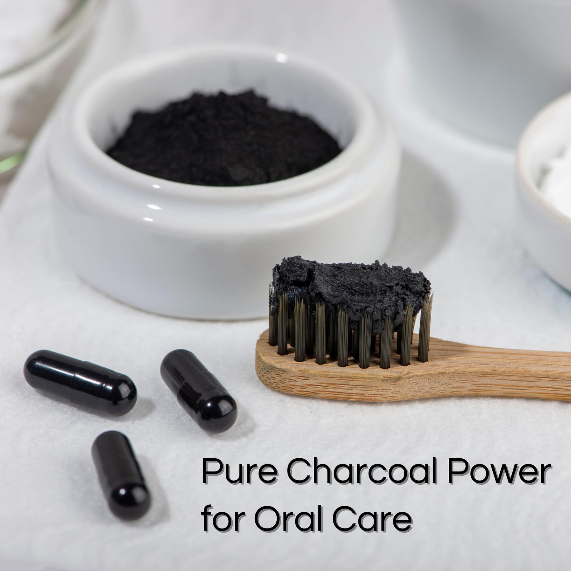 Organic coconut activated carbon capsules by Schizandu for natural gut health and detox remedies